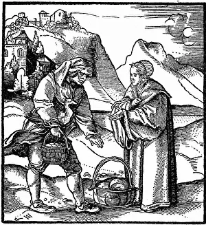 Serf: money, taxes, tithe, peasant delievering bread