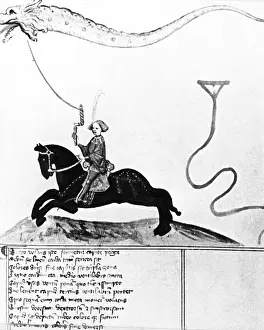 Fled: Mongol with burning naphtha