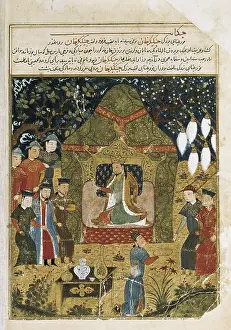 Mongols: Mongol Empire (13th c.). Gengis Khan with his