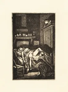 Curiosa: A monk with a candle examining a sleeping woman