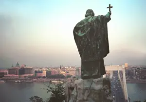 Danube: Monk Gellert's monument in Budapest, 1993