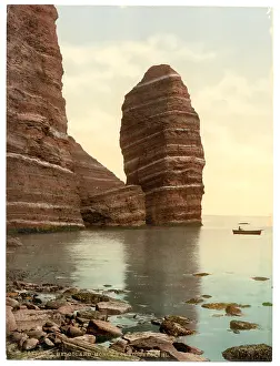Helgoland: Monk and Preacher's Pulpit, Helgoland, Germany Monk and Prea