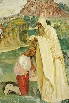 Trusting: The monk Romanus gives the clothes of a hermit to St. Benedi
