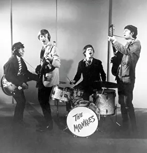 Monkees: The Monkees, l-r: Davy Jones, Peter Tork, ?