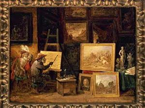 1660: The Monkey Painter, ca.1660, by David Teniers the Younger