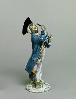 1756: Monkey playing music with a triangle