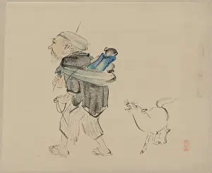 Barking: Monkey trainer and a dog