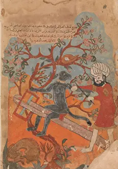 Kalila: The Monkey Tries Carpentry, Folio from a Kalila