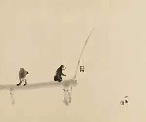 Seiko: Two monkeys on a jetty