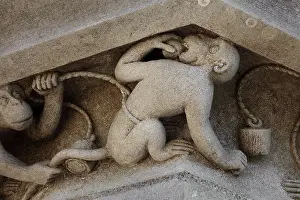 Feasts: Monkeys, monumental fireplace, Palais Jacques