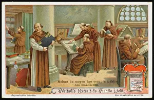 Scriptorium: MONKS COPYING MANUSCRIPT