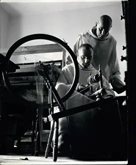 Mulberry: Monks making silk, St Michael's Abbey, Farnborough, Hants