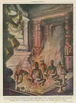 Meditating: Monks meditate and die