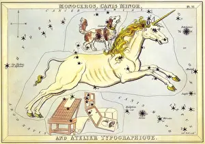 Unicorn: Monoceros, Canis Minor, Atelier Typographique