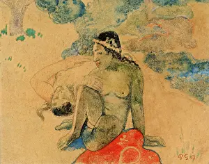 Moderna: Monotype of a two Tahitian