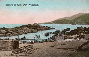 Bather: Monte Mar (Montemar), Valparaiso, Chile, South America