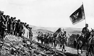 Montenegro: Montenegrin soldiers set forth to battle, 1915