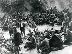 Montenegrins: Montenegrin troops waiting for battle, eastern front, WW1