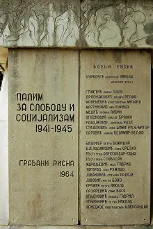 Montenegro: Montenegro. Risan. Communist Monument