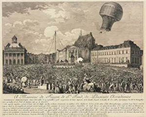 Bois: Montgolfier balloon ascent, Versailles