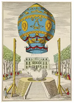 Rozier: Montgolfiere balloon, first manned ascent