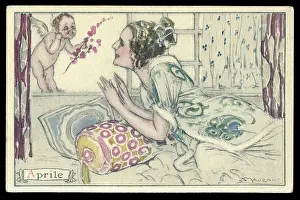 Aprile: Month Postcard -- Aprile (April)