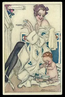 Mantelpiece: Month Postcard -- Dicembre (December)