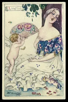 Fanning: Month Postcard -- Luglio (July)