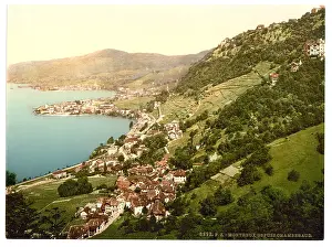Montreux: Montreux. View from Chambebaud, Geneva Lake, Switzerland