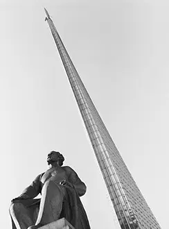 Tsiolkovskys: Monument to Conquerors of Space in Moscow, 1982