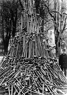 Rheumatism: A monument consisting of crutches