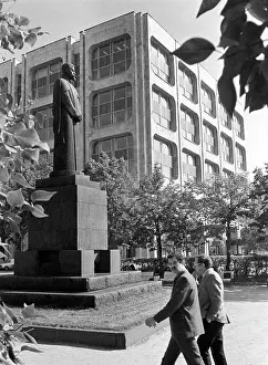 Boulevard: Monument to Kliment Timiryazev in Moscow, 1981