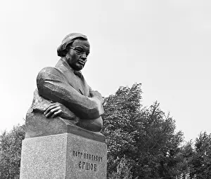 Tobolsk: Monument to Pyotr Yershov, 1987