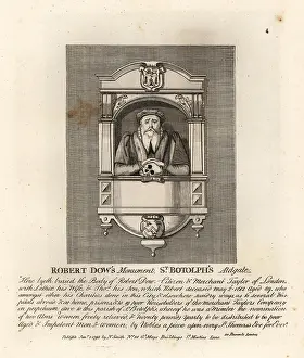 Antiquaries: Monument to Robert Dow in St. Botolph's, Adgate
