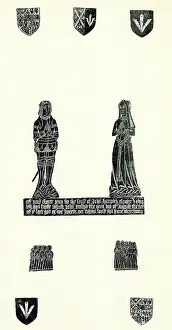 1520s: Monumental brass rubbing, John and Elizabeth Hampden