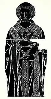 Clerical: Monumental Brass Rubbing, unknown priest, Germany