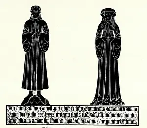 1380s: Monumental brass rubbing, William Barton and wife