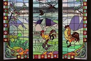 Rocamora: Monumental stained glass window, Casa Lleo i Morera