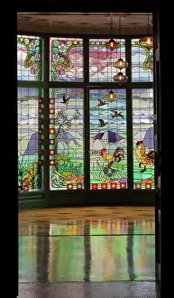 Rocamora: Monumental stained glass window, Casa Lleo i Morera