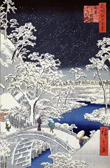 Sone: Moon Bridge During Snowstorm, 1857