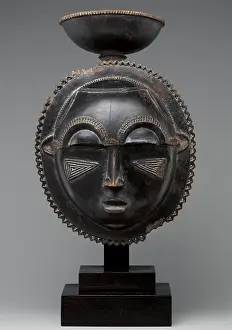 Three Dimensional: MOON MASK, 1880s, Baule peoples, Ivory Coast, Africa