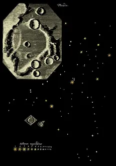 Diagram: Moon and Pleiades from Hooke's Micrographia