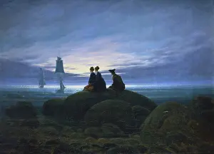 Caspar: Moon Rise Over the Sea'. Caspar David Friedrich