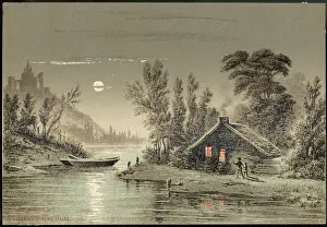 Eerie: MOONLIT HUT & RIVER