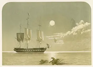 Breath: Moonlit Ship in Calm