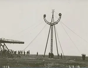 Barrow: Mooring experiment at the Naval Airship Station, Walney
