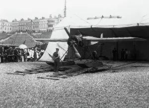 Morane: Morane-Soulnier Monoplane Float-Plane Parked on the Beac?