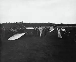 Mishaps: Morane-Soulnier Monoplane Upide-Down after an Accident