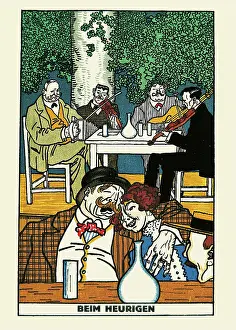 Jung: Moriz Jung. At the Heuriger. Wiener