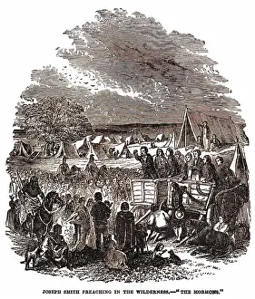 Encamped: The Mormons-Joseph Smith preaching in the wilderness
